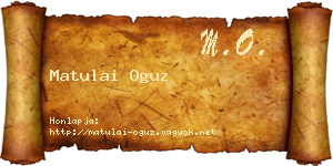 Matulai Oguz névjegykártya